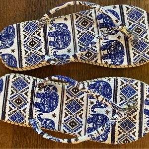 Thai elephants flip flops